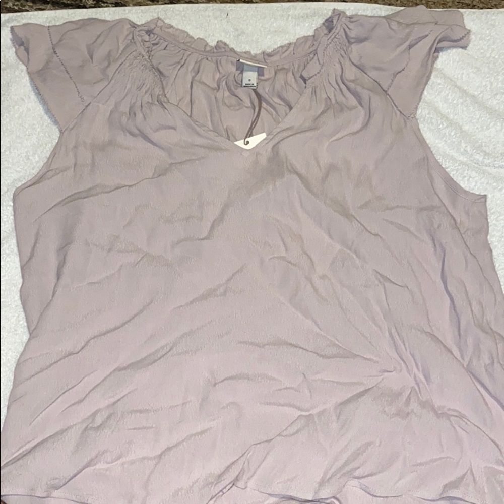 Purple flowy blouse